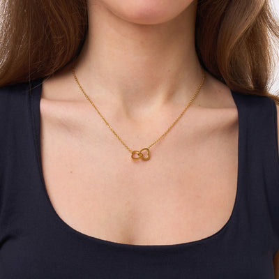 Spersonalizowany Naszyjnik z Dwoma Sercami