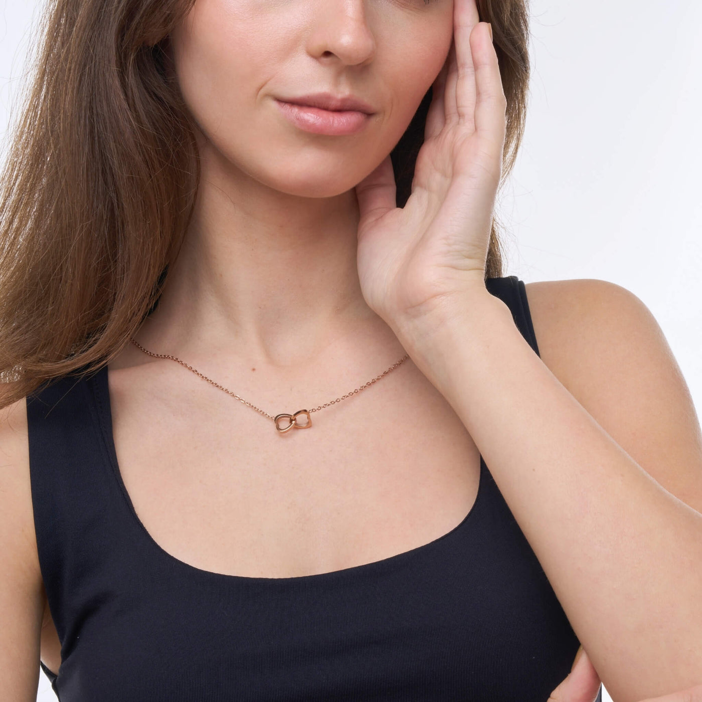 Spersonalizowany Naszyjnik z Dwoma Sercami