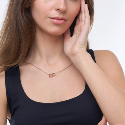 Spersonalizowany Naszyjnik z Dwoma Sercami