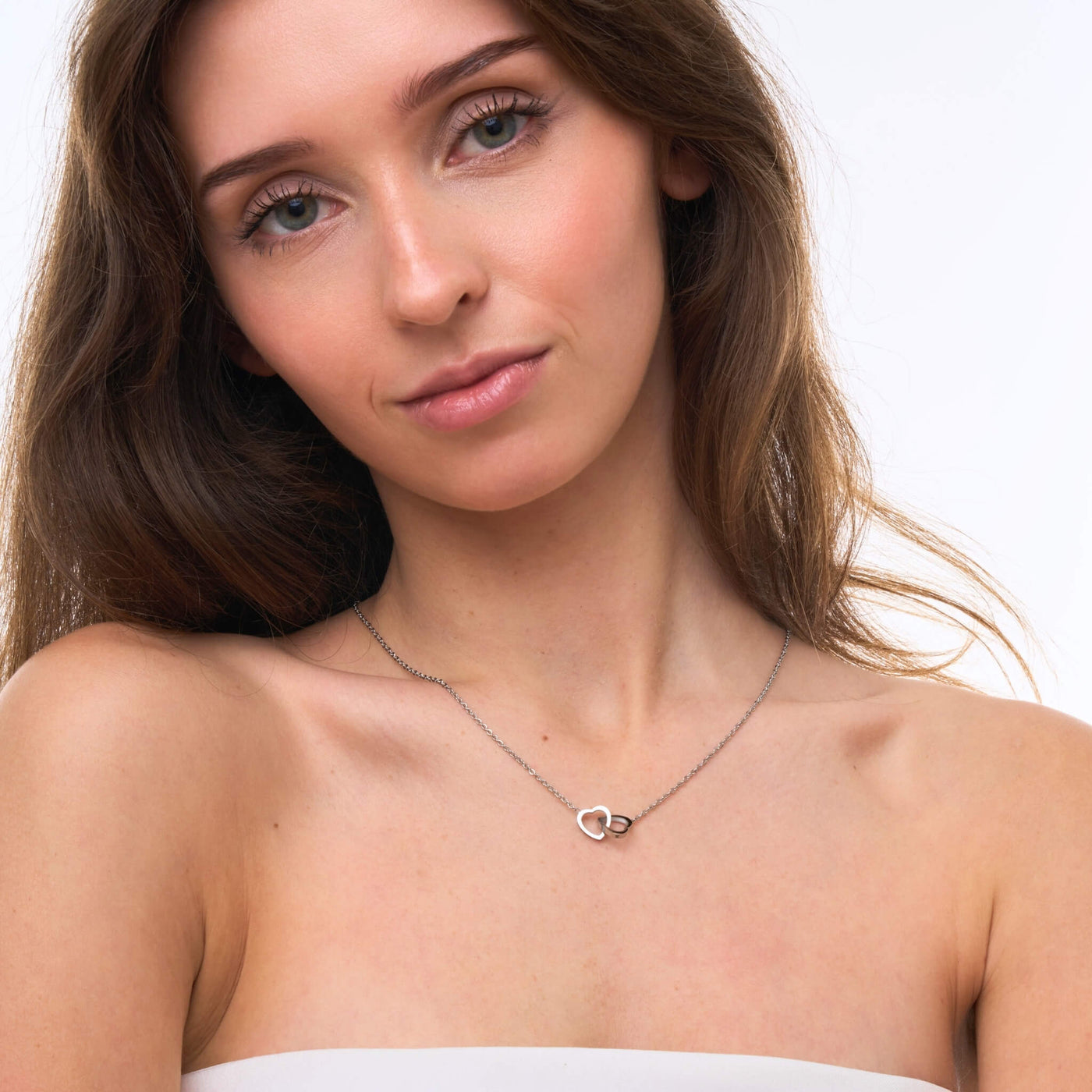 Spersonalizowany Naszyjnik z Dwoma Sercami