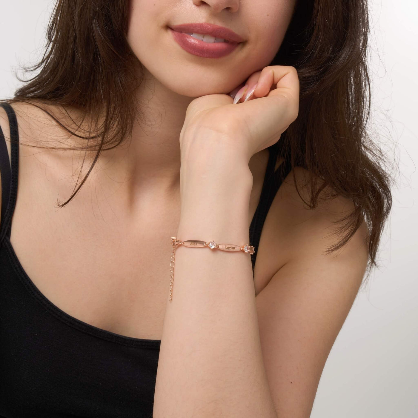 Personalizowana Bransoletka z Pręcikami i Kryształkami