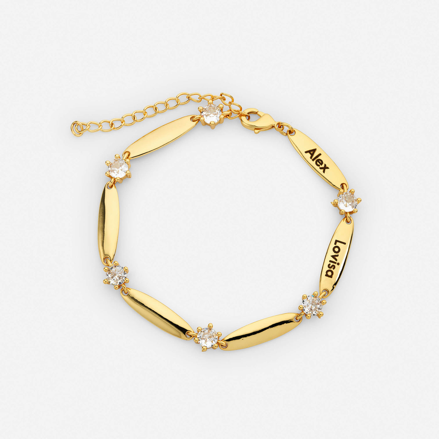 Personalizowana Bransoletka z Pręcikami i Kryształkami