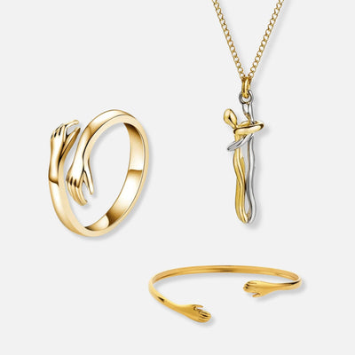 Pierścień Przytulania, Naszyjnik z Uściskiem & Bransoletka Przytulania