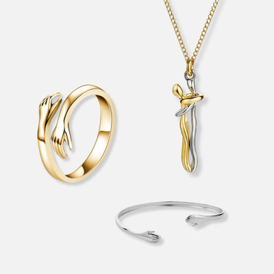 Pierścień Przytulania, Naszyjnik z Uściskiem & Bransoletka Przytulania