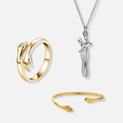 Pierścień Przytulania, Naszyjnik z Uściskiem & Bransoletka Przytulania