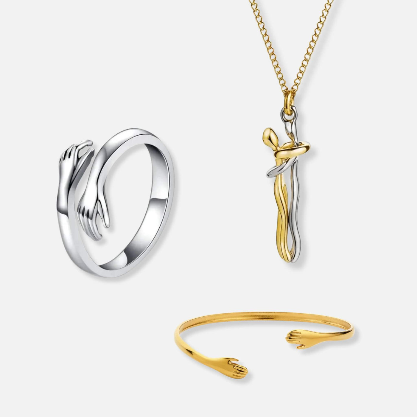 Pierścień Przytulania, Naszyjnik z Uściskiem & Bransoletka Przytulania