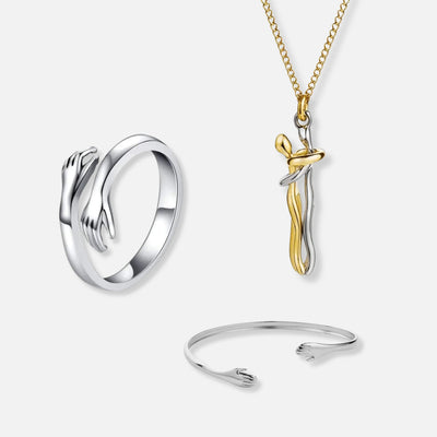 Pierścień Przytulania, Naszyjnik z Uściskiem & Bransoletka Przytulania