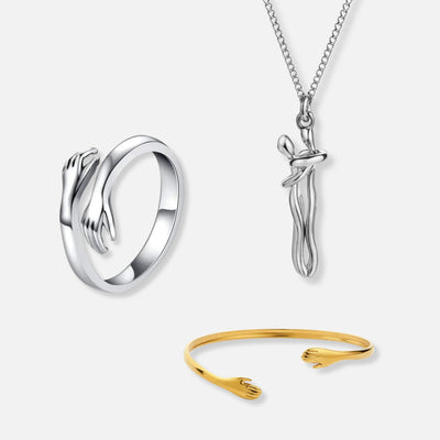 Pierścień Przytulania, Naszyjnik z Uściskiem & Bransoletka Przytulania