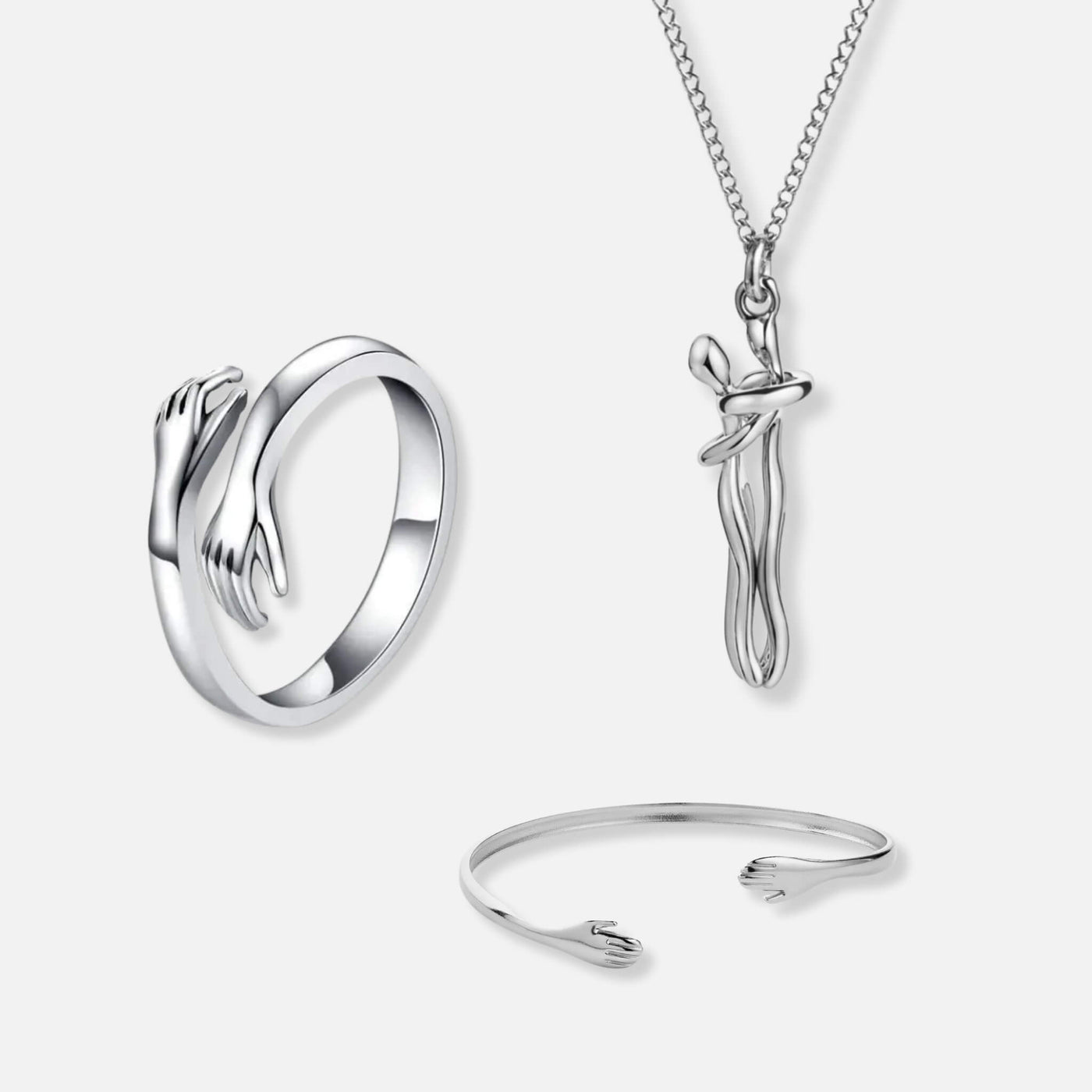 Pierścień Przytulania, Naszyjnik z Uściskiem & Bransoletka Przytulania